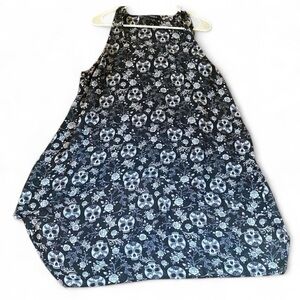 Skull Print Halter Dress